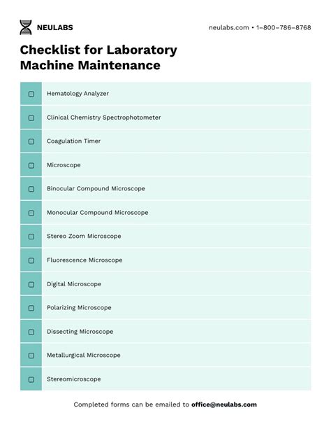 instrumentation laboratory analyzer maintenance|laboratory equipment maintenance checklist.